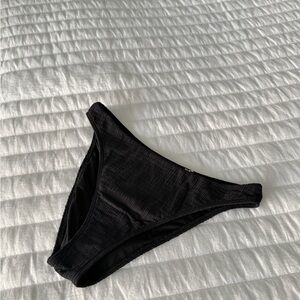 Abercrombie & Fitch Black Ribbed Bikini Bottom